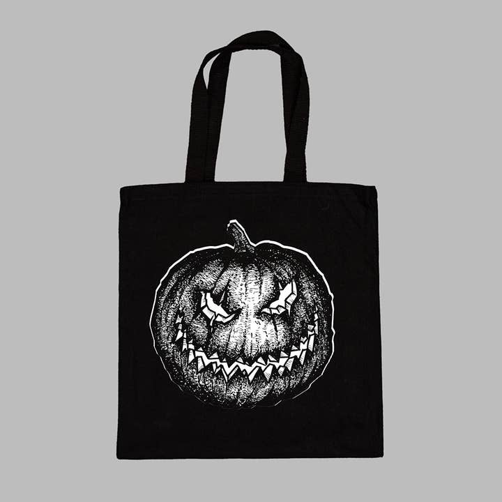 Jack-o-Lantern Pumpkin Tote Bag for wholesale by Krampus Store