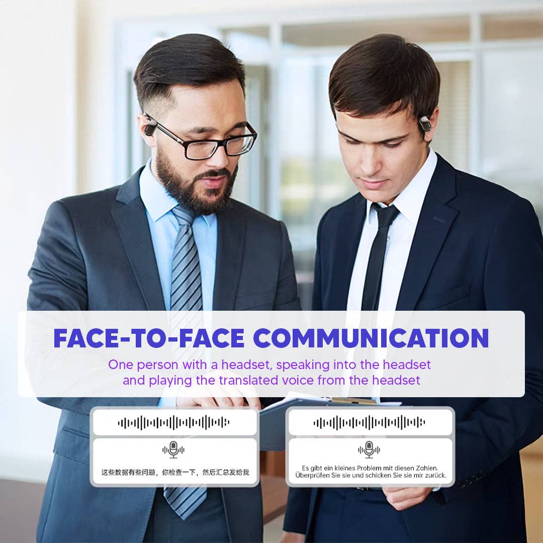 Mtistanbul LTD - Vente Écouteurs - Écouteurs traducteurs en 150 langues alimentés par l'IA – Faible latence, assistant de réunion, utilisation multi-scénarios4