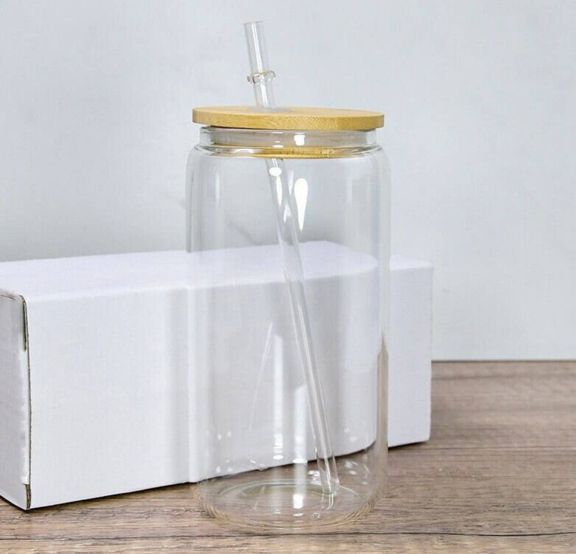 Mrs Belles Boutique - Wholesale Drinking Glass/Cup - 16oz Clear Sublimation Glass Cans1