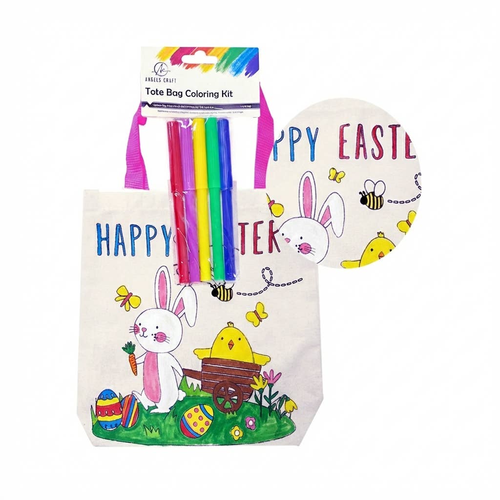 Angels Craft – wholesale DIY-pysselkit - Barn – Påskfärgningskit med tygkasse1