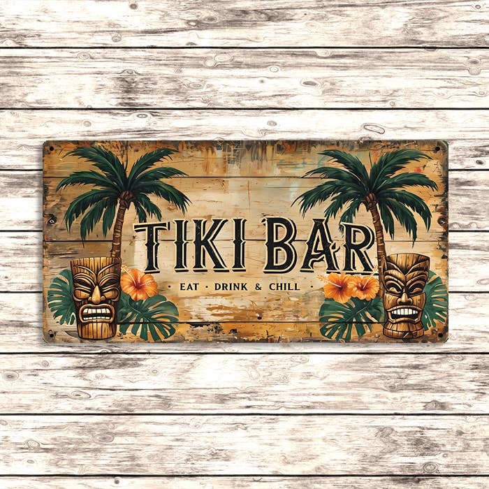 The British Metal Signs Company - Wholesale Sign - Tiki Bar Metal Sign – Tropical Wall Decor for Home Bar2