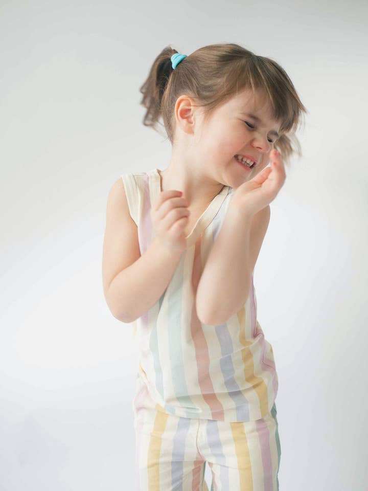 Tank Set in Pastel Stripes for wholesale by Good Apples Kids