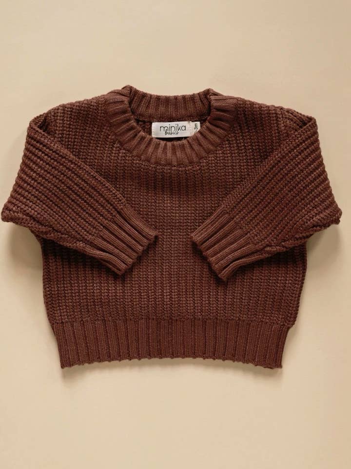 Minika - Wholesale Knit Sweater - Baby - Knit sweater - Cacao