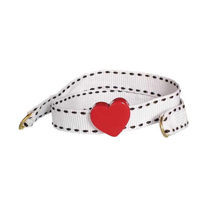 BRACELET COEUR ROUGE BLANC pour la vente par Smartever Srl