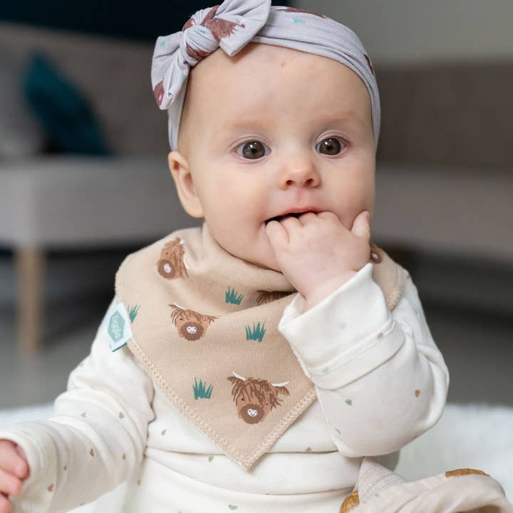 Ziggle Baby - Wholesale Bandana bib - Highland Cow print bib6