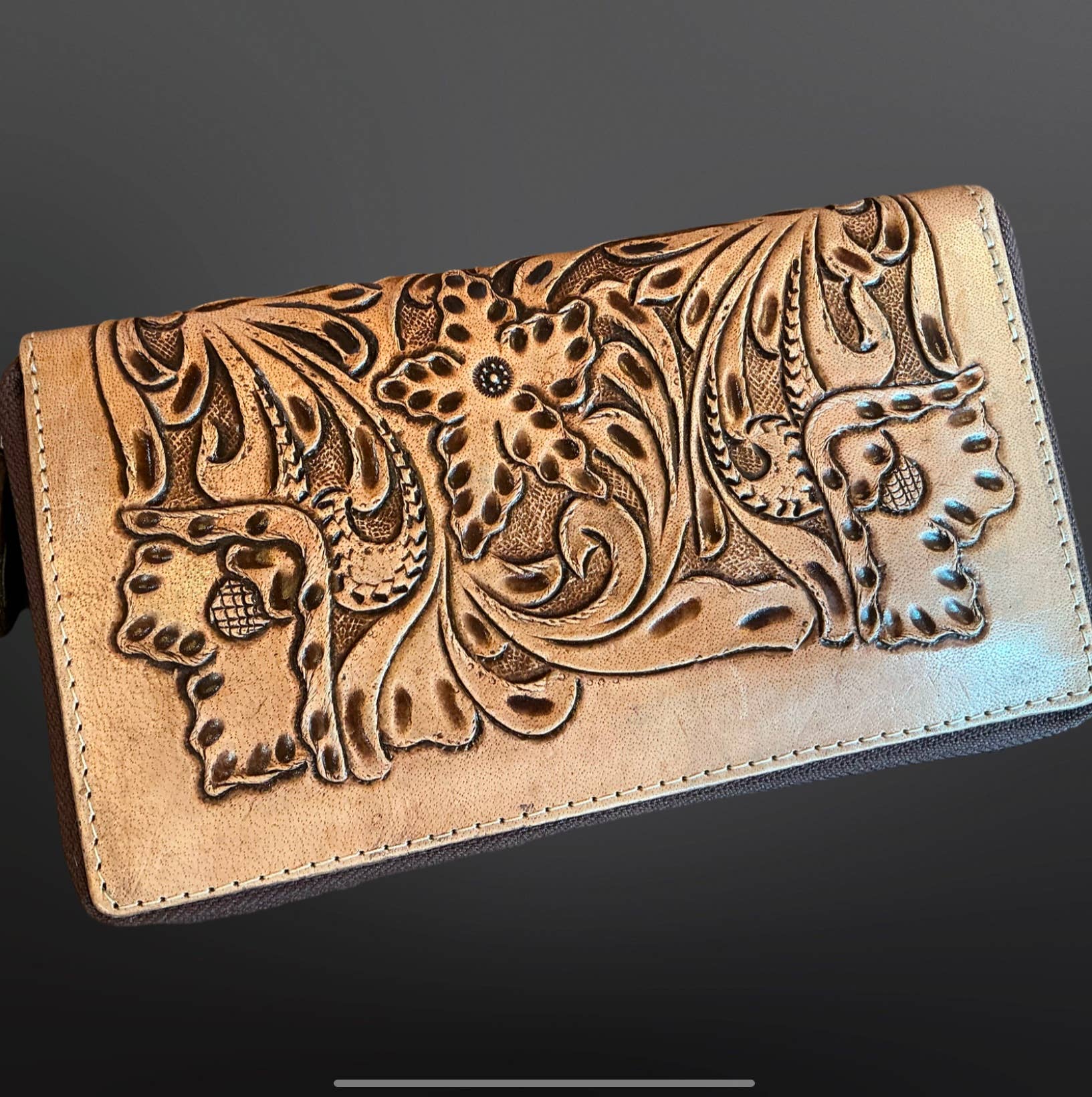 Westrian International - Wholesale Wallet - Women's - CLEARANCE Tooled Leather Western Accordion Wallet6