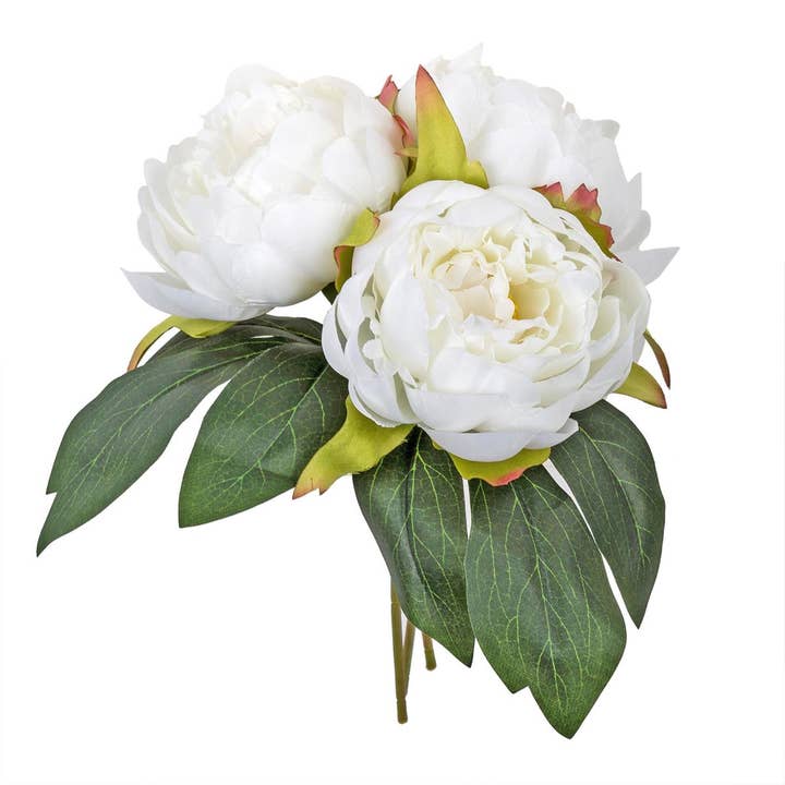 Truu Design - Wholesale Artificial Flowers - Truu Design Artificial Peony Bouquet, 7.9" x 11", in 2 Col.