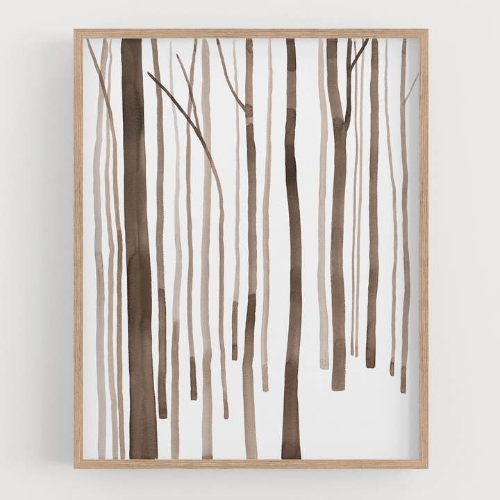 Impressão artística da floresta de inverno por atacado de May We Fly