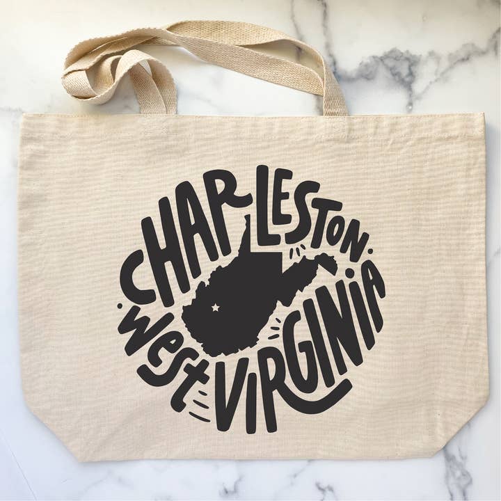 Billie Claire Illustration (Handmade) - Wholesale Tote Bag - Women's - Custom CITY / STATE Tote Bags (Round Lettered Design)1