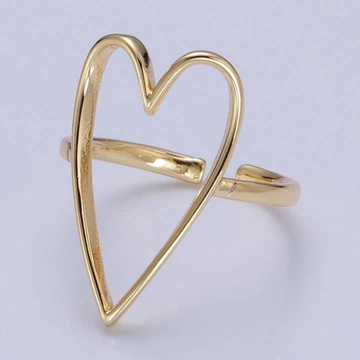 Aim Eternal – wholesale Cocktail/Statement Ring – Enkel guld hjärtring O-7620