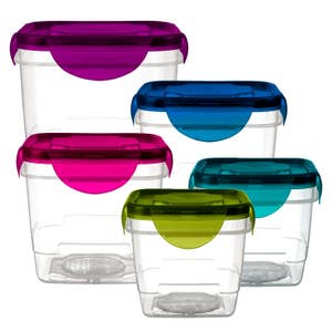 Prep & Savour 6x6 Seal Hinged-Lid Clear Plastic Containers Take-out  Containers