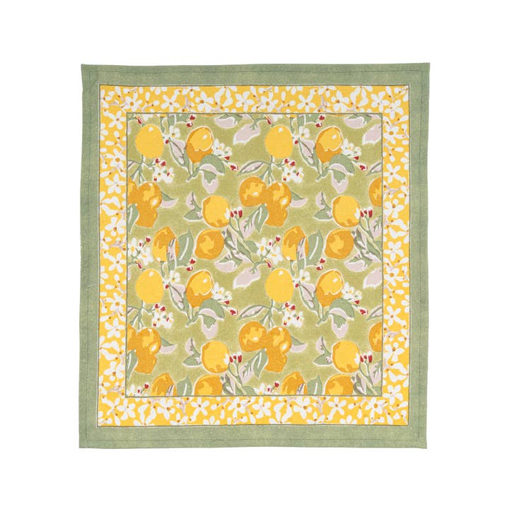 Couleur Nature - Wholesale Dinner & Cloth Napkin - Citron Vert & Yellow Napkins 19x19 - Set of 6