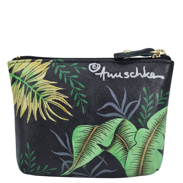 Anuschka | Vanya Lara (USA) - Wholesale Coin Purse - Women's - Hand-Painted Leather Coin Pouch - 10311