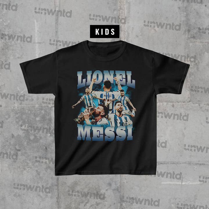 Kids Shirt Lionel Messi - Retro 90s Vintage Graphic Tee for wholesale by TheKingShirt