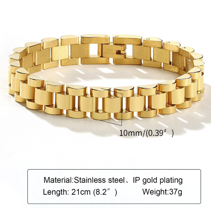 HoopLa – wholesale Link & chain bracelet –  Watch Band Link Bracelet, Bangle.  Steel Rol-X11