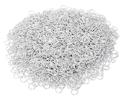 Mandala Crafts – Großhandel Bastelzubehör – Chainmail Ring Chain Maille Jump Ring, offene Aluminiumfarbe10