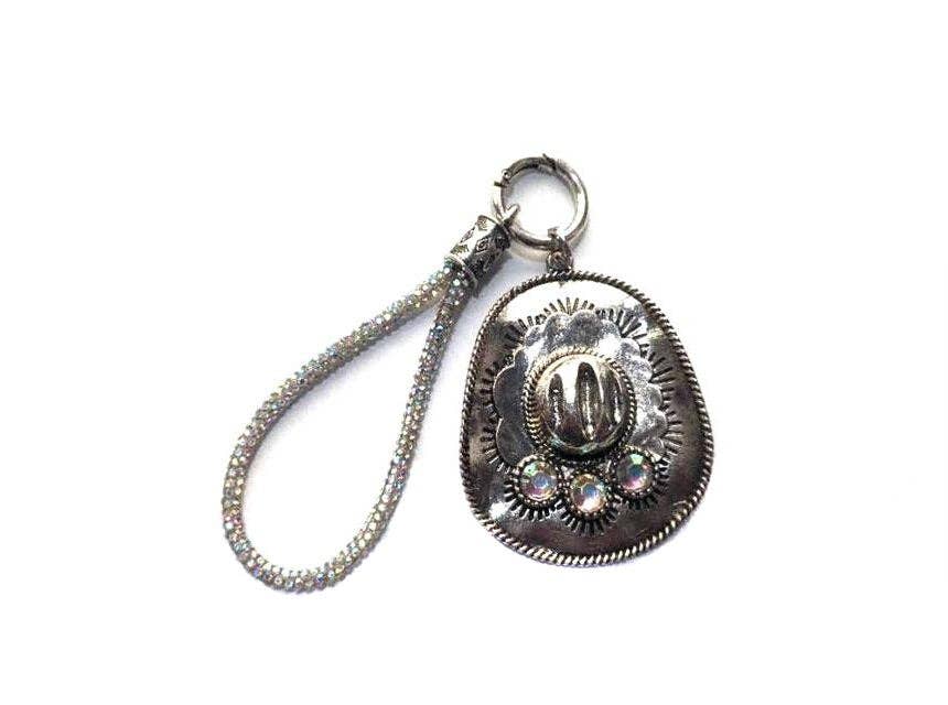 Snowing West - Vente Porte-clés – femme - Porte-clés chapeau de cowboy en cristal occidental