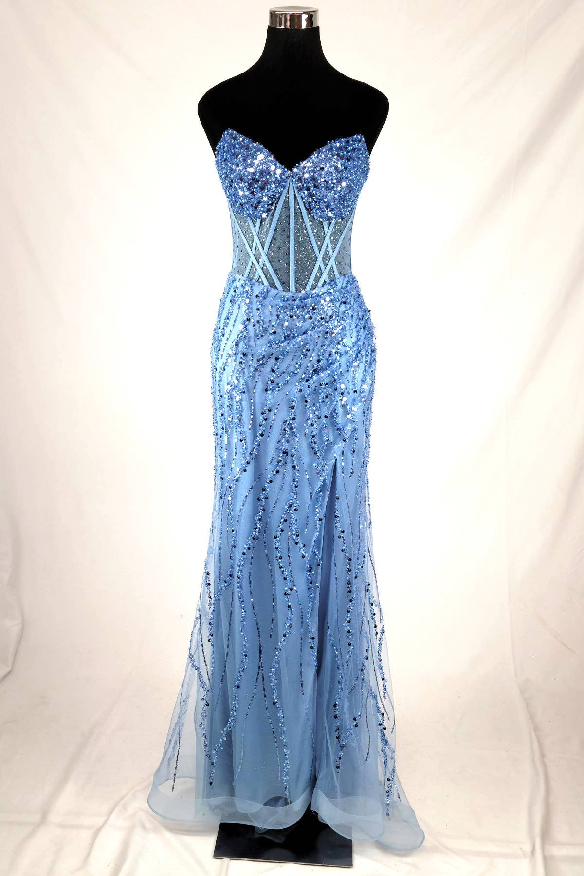 Chicas – wholesale Klänning - Dam – Älskling lång klänning med pärlor och paljetter C36612