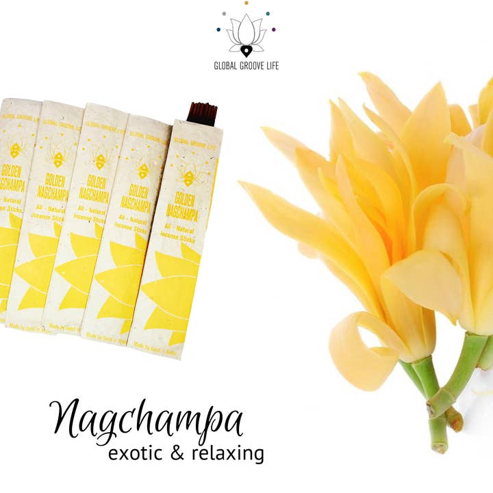 Global Groove Life – Großhandel Räucherwerk – Nag Champa Räucherstäbchen, handgerollt, 10 Stück