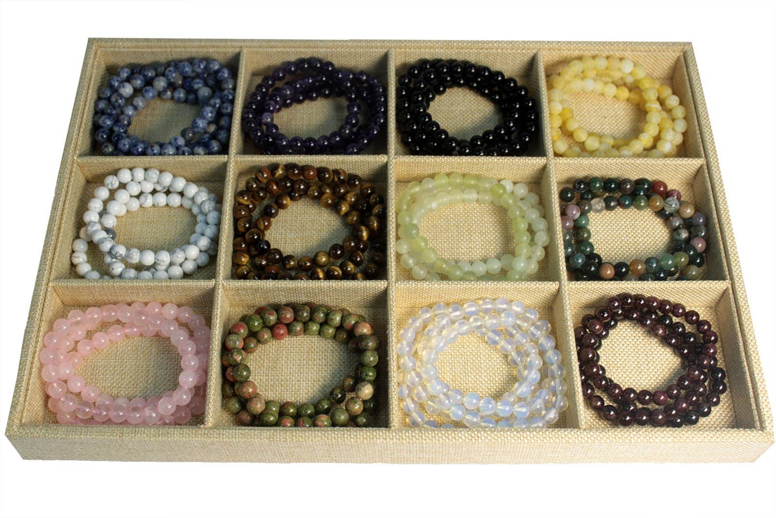 AWGifts Europe - Wholesale Beaded Bracelet - Set of 48 Power Bracelet Starter & Display Tray2