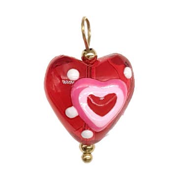 Set of 3 heart resin charms for wholesale by Oclys