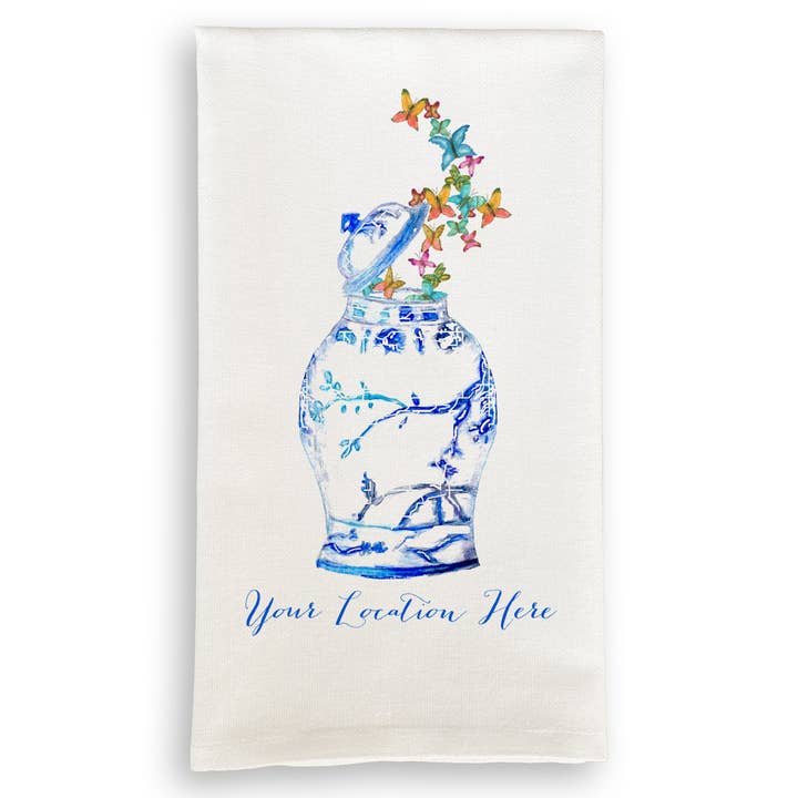 Gemberpot met vlinders en locatie voor wholesale door French Graffiti