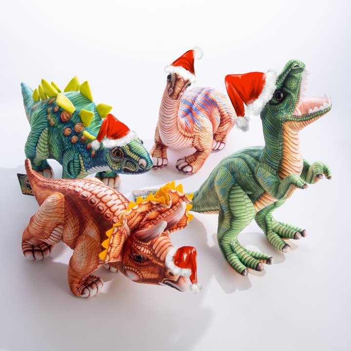 GeoCentral – wholesale Stuffed/plush toy – Kids & baby – Plush Dinosaurs (Santa Hats not Included!)