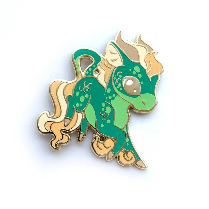 ShinePaw Design - Venta al por mayor Botón/prendedor - Alfiler de esmalte Kirin Verde