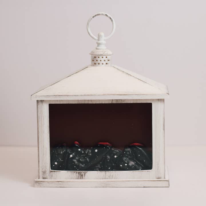 A Cheerful Giver - Wholesale Lantern - White Traditional Fireplace Lantern3