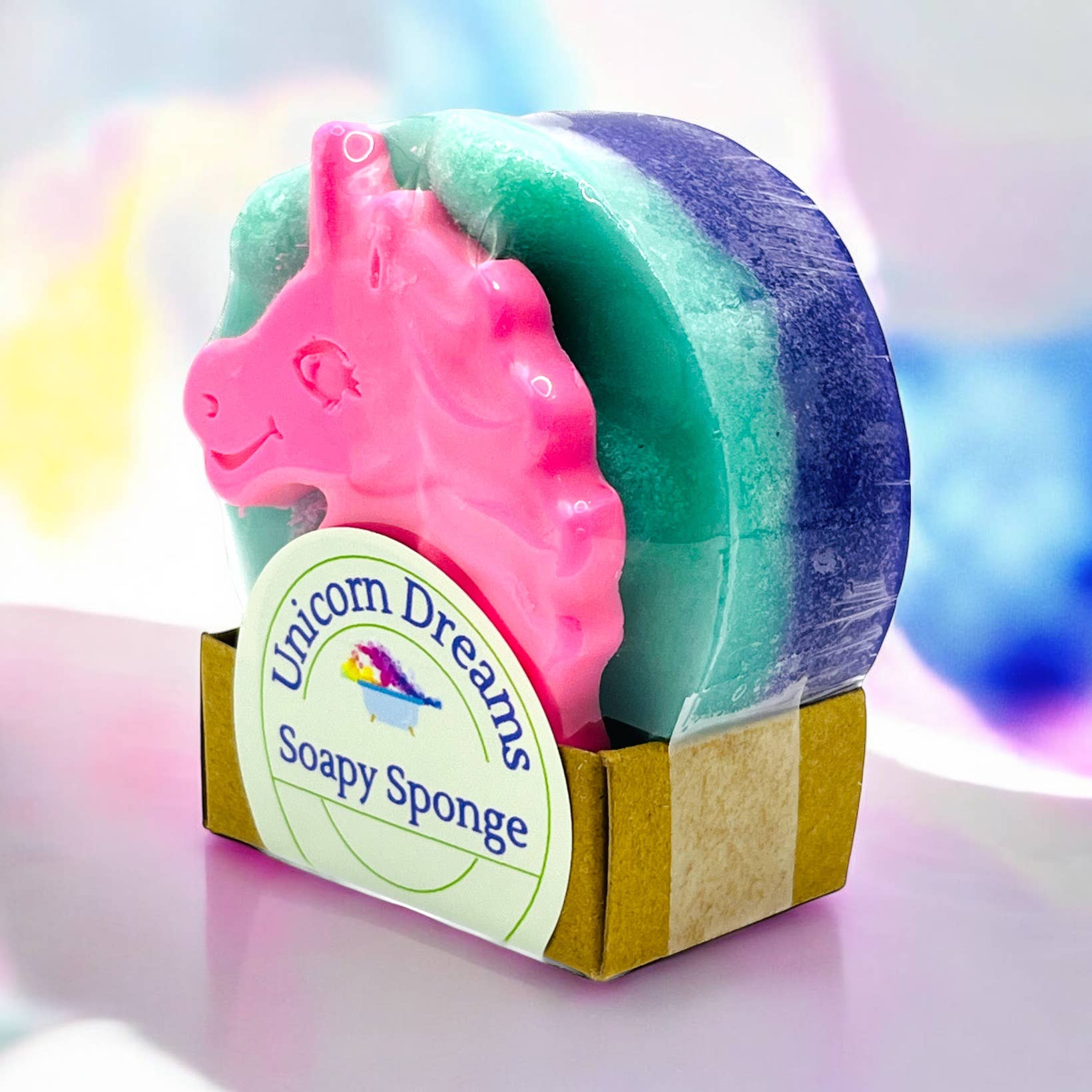 Ideal Soaps - Wholesale Bath Pouf/Sponge - Soapy Sponge Unicorn Dreams1