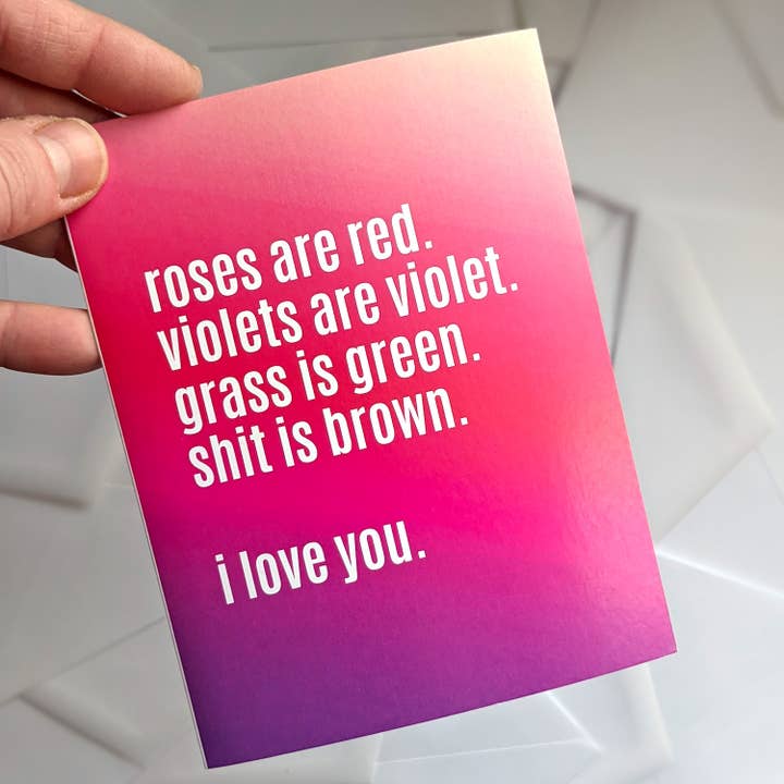 Biglietto Roses per la vendita all'ingrosso da parte di Fox Tail Design and Printing