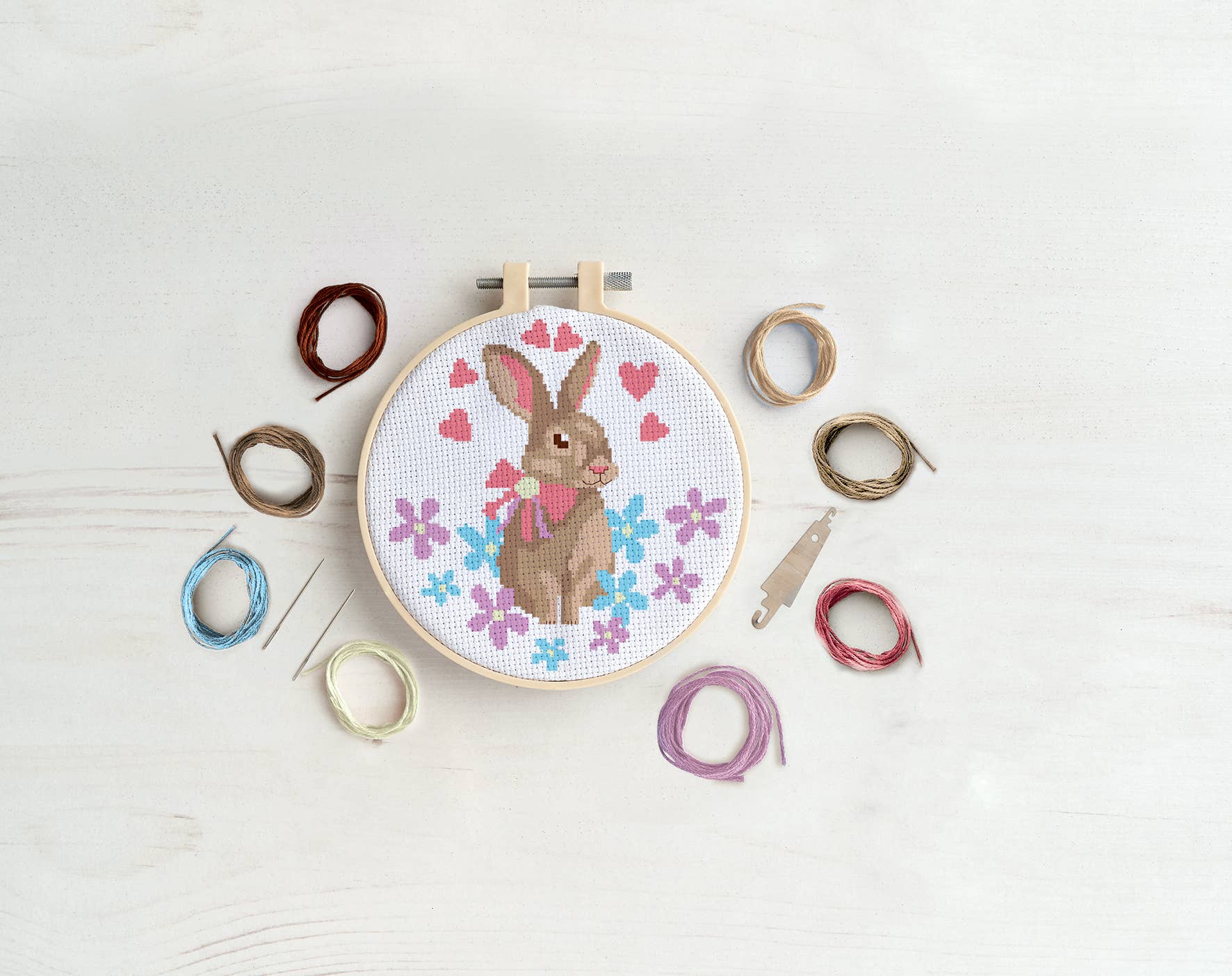 West Design Products - Vendita all'ingrosso Attrezzatura per ricamo/punto croce - Kit per ricamo a punto croce con design coniglio5