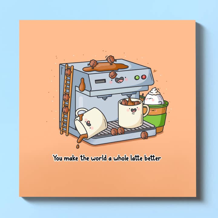 Latte Card | Love Friendship Card | Greeting Card for wholesale by Toastedink