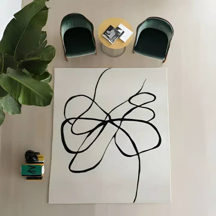 Wandering Lines Hand Knotted Wool Rug for wholesale by Maia Homes