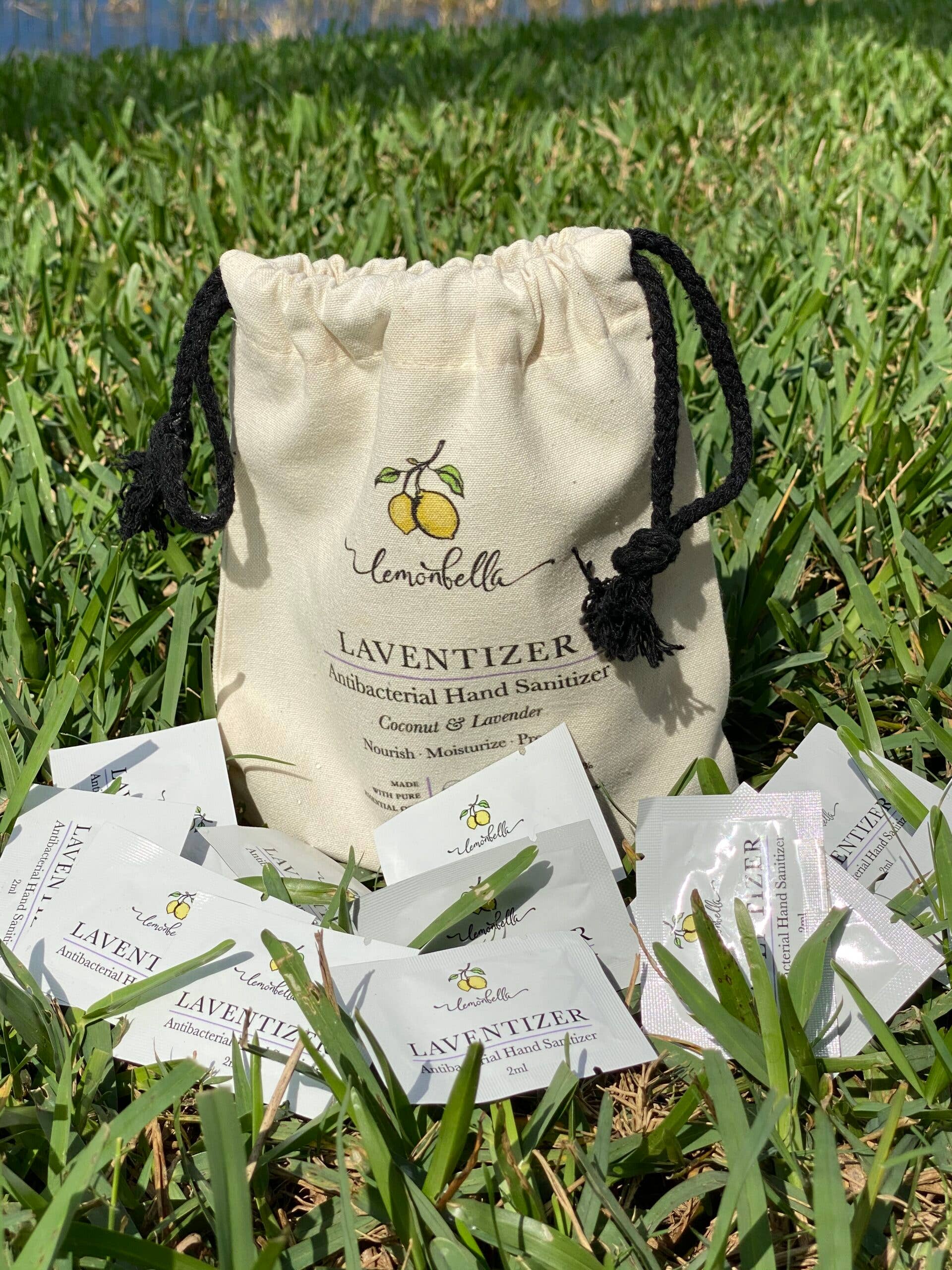 Lemonbella – Engroshandel Hånddesinfektionsmiddel – Laventizer 30 Pack engangsposer til håndrensere2