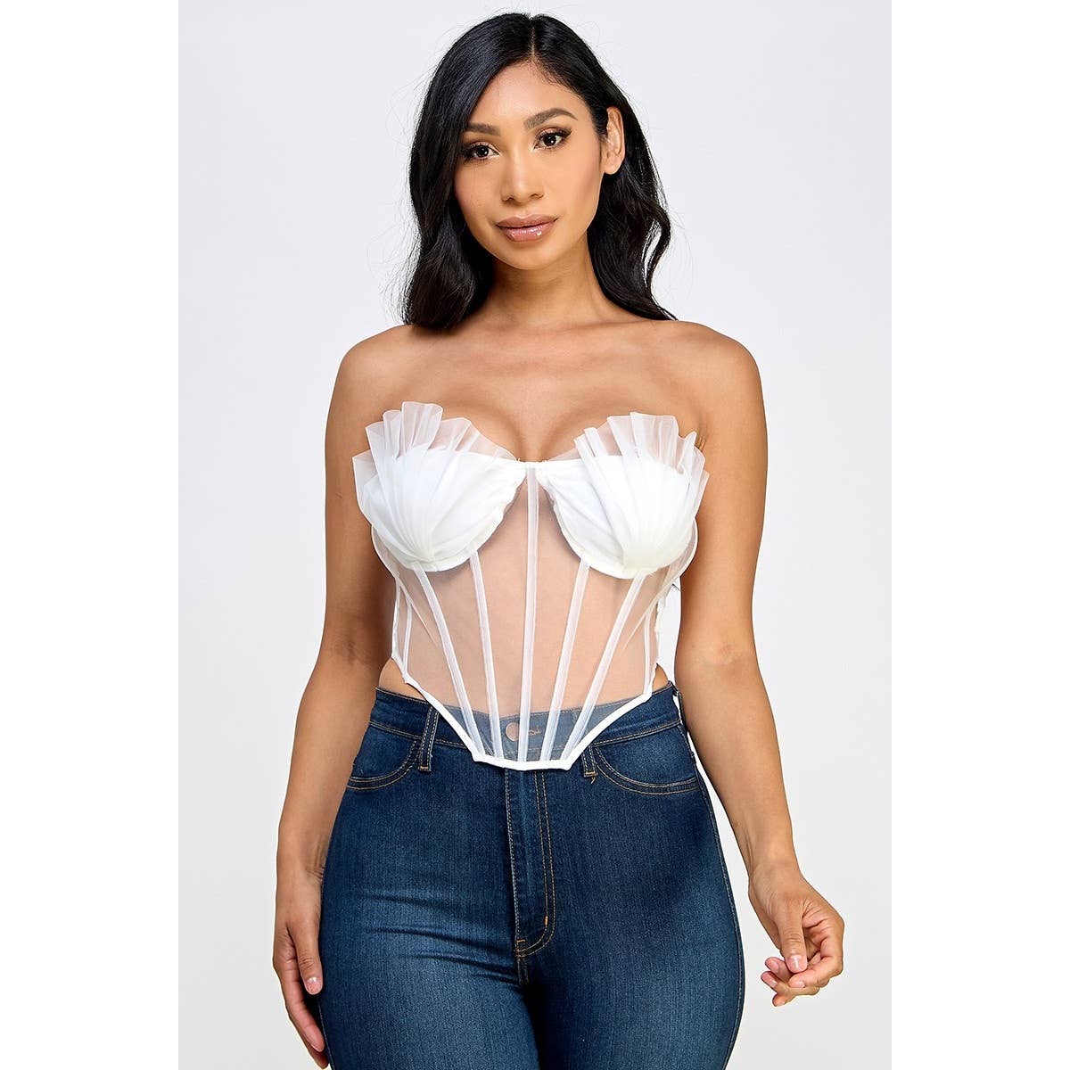 Black Pearl Clothing – wholesale Blouse – Women’s – OCEAN GODDESS BUSTIER TOP0