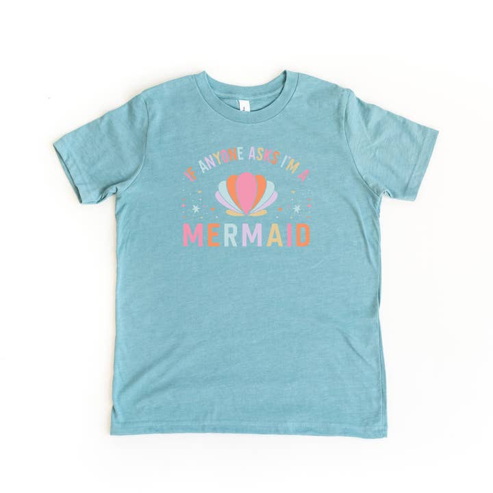 Jeg er en havfrue | Piger | Ungdom kortærmet Crew Neck for engroshandel hos The Juniper Shop Wholesale