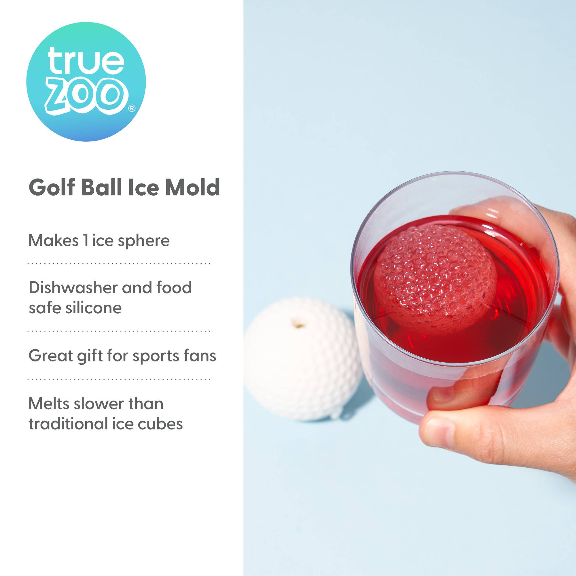TRUE - Wholesale Ice Tray/Mold - TrueZoo Silicone 2 inch Golf Ball Ice Sphere Mold4
