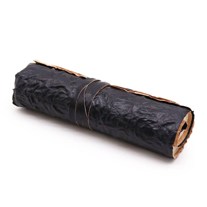 Rolled Leather Travel - Black (21x15cm) for wholesale by Ancient Wisdom