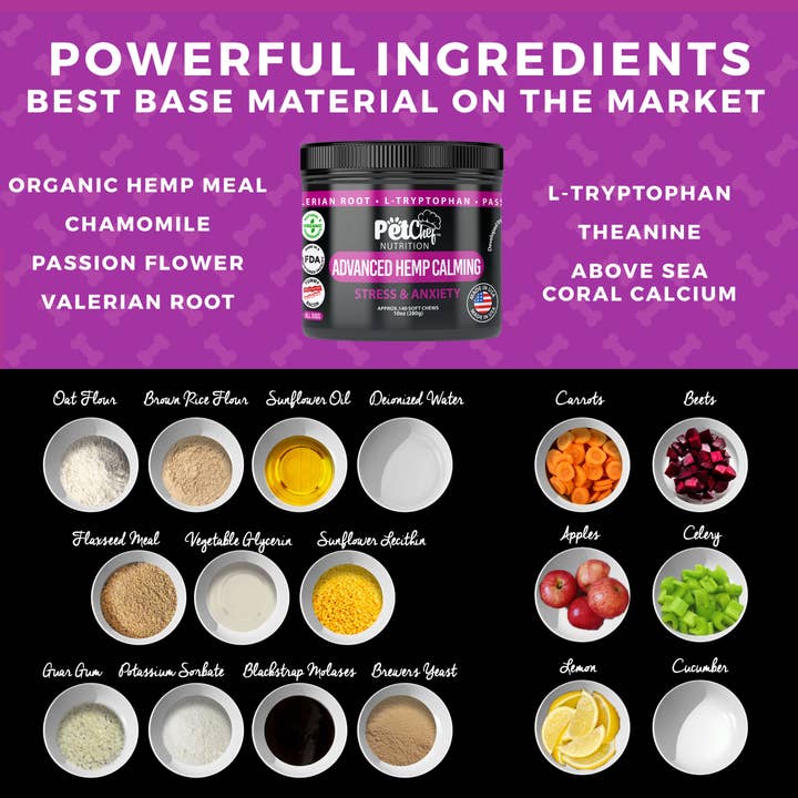 Global Private Brands - Wholesale Pet Supplement - Dog - Pet Chef Chill Calming Soft Chew Supplements 140ct 10oz