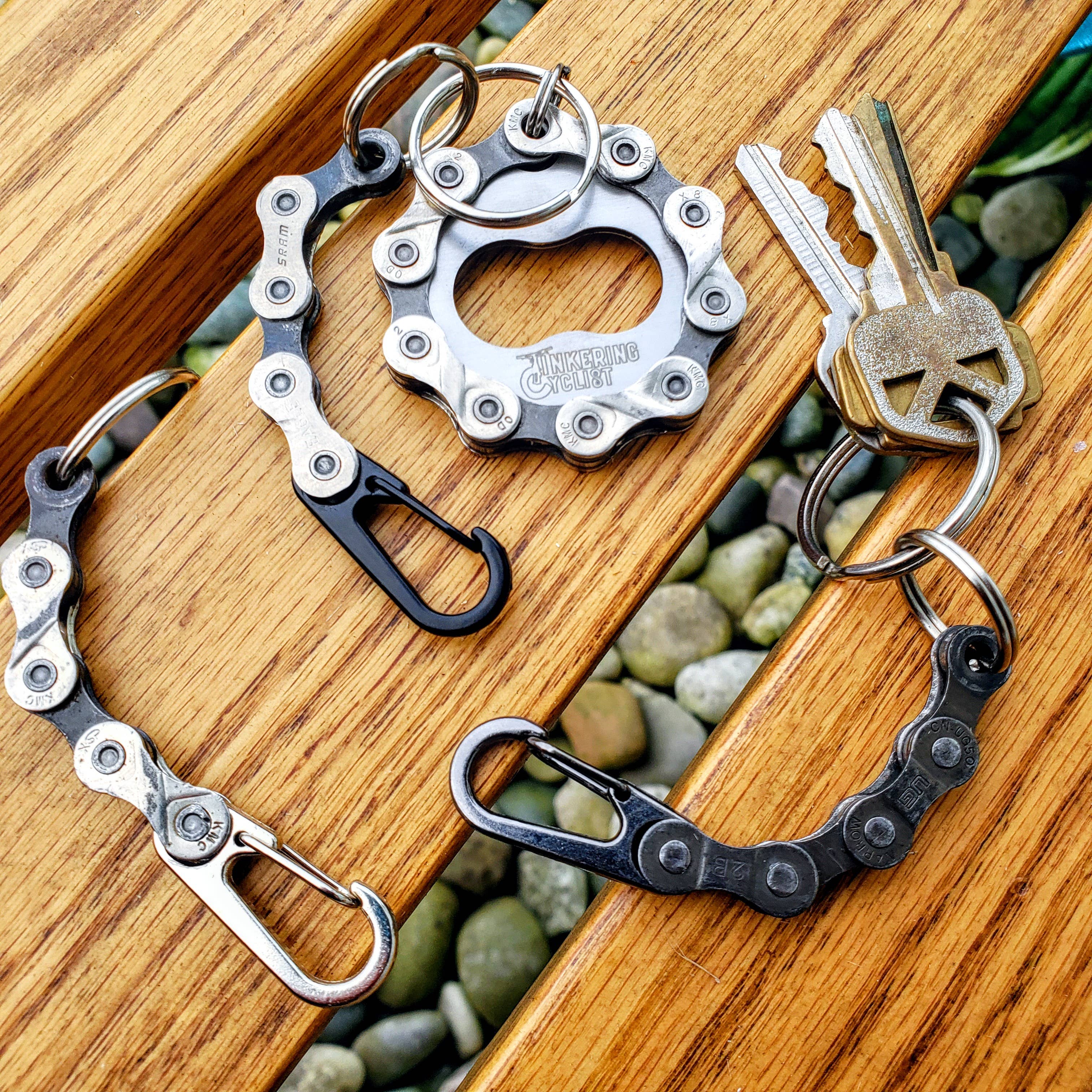 Tinkering Cyclist - Wholesale Keychain - Unisex - Bicycle Connecting Keychains w/ Upcycled Bike Chain3