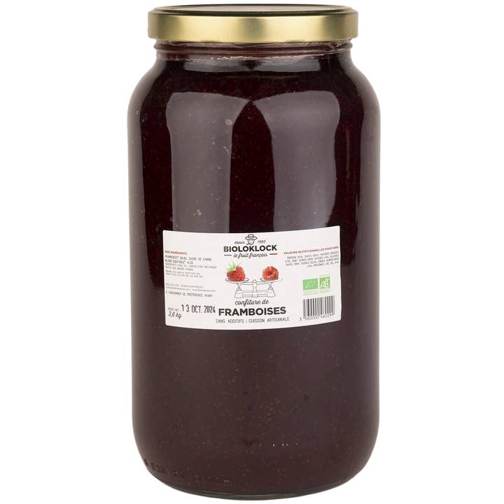Frambozenjam 3,6 kg voor wholesale door Bioloklock