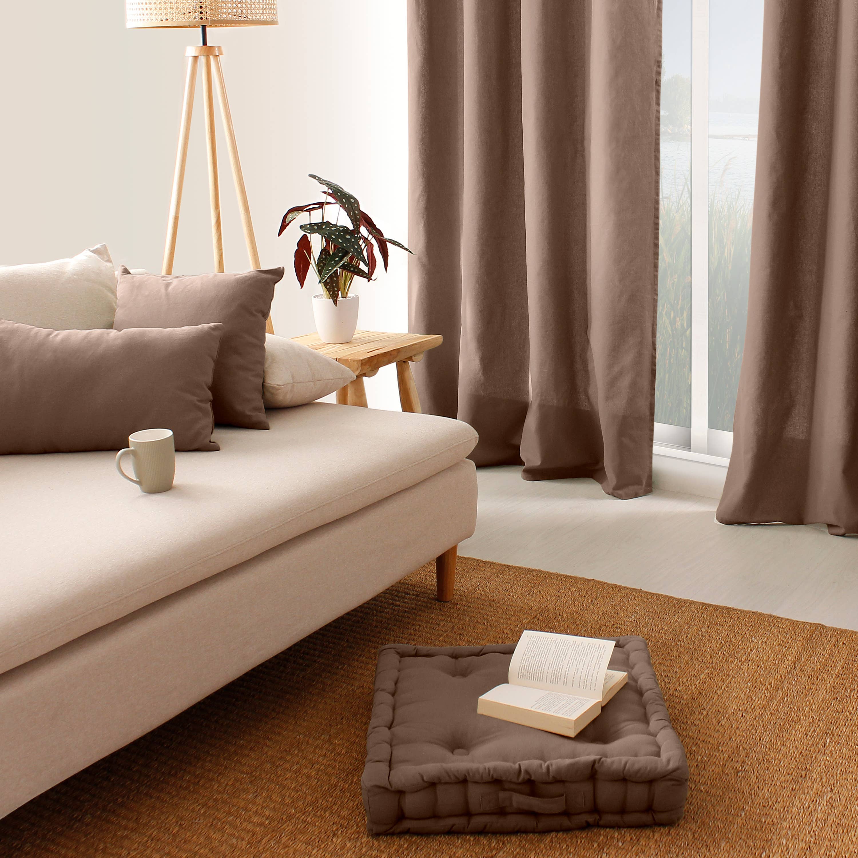 DECOSTARS - CmaDECO - Venta al por mayor Cojines de suelo - Cojín de suelo con asa, 50x50 cm, colección PANAMA19