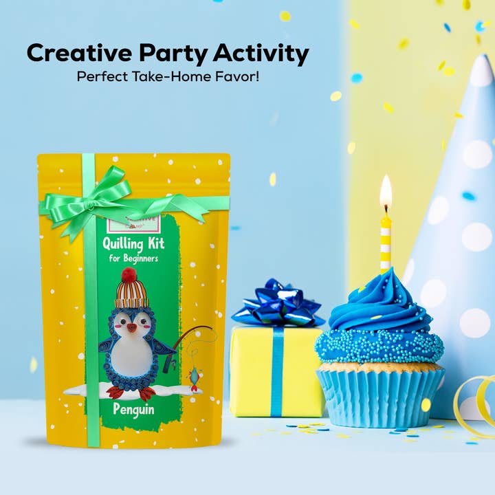 My Creative Camp LLC – Engroshandel DIY-hobbysæt – Begynder Penguin Mini Quilling Craft Kit