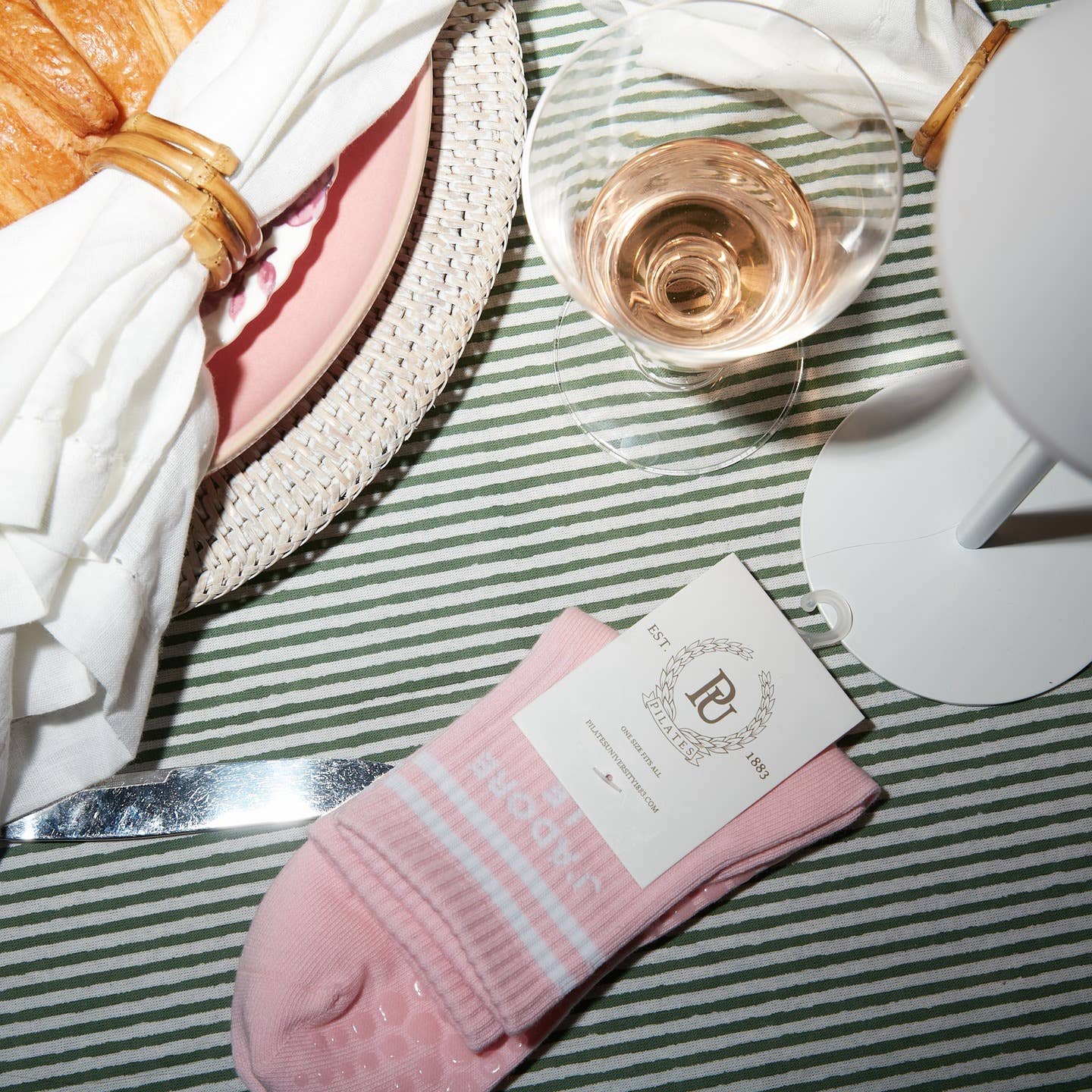 Pink J'ADORE LE PILATES for wholesale on Faire6