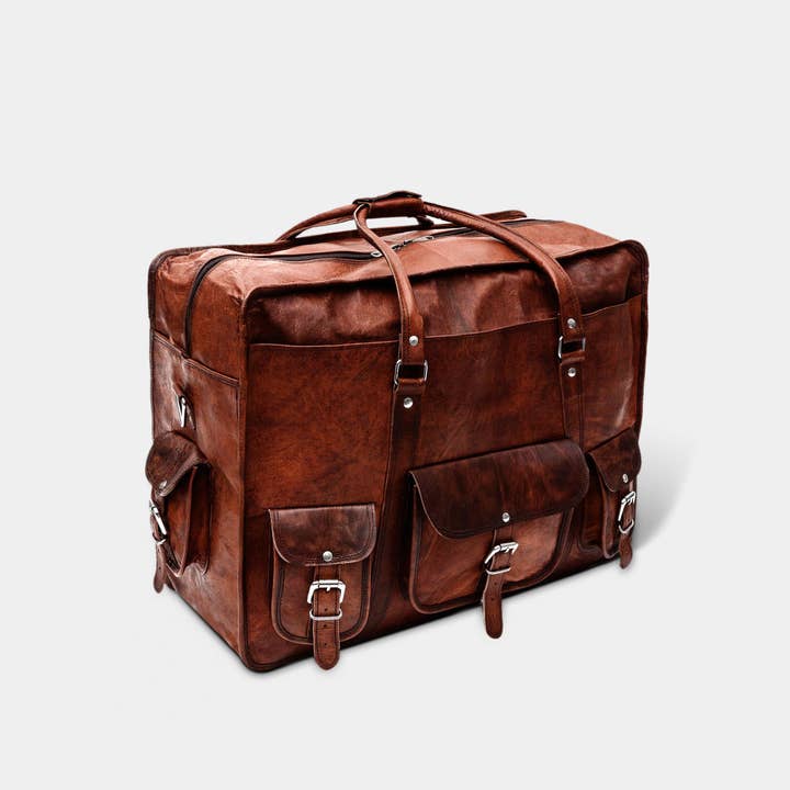 MaheTri LLC - Leather & Lifestyle Goods - Wholesale Weekender Bag - Unisex - Montagu Real Leather Briefcase