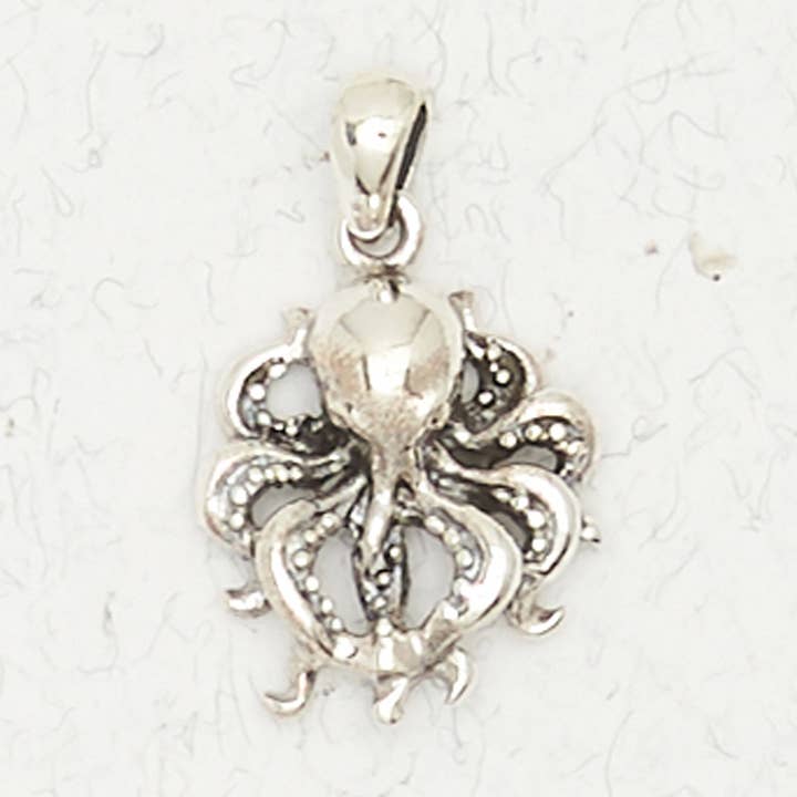 Sterling Silver Pendant - Octopus for wholesale by Nirvana LLC