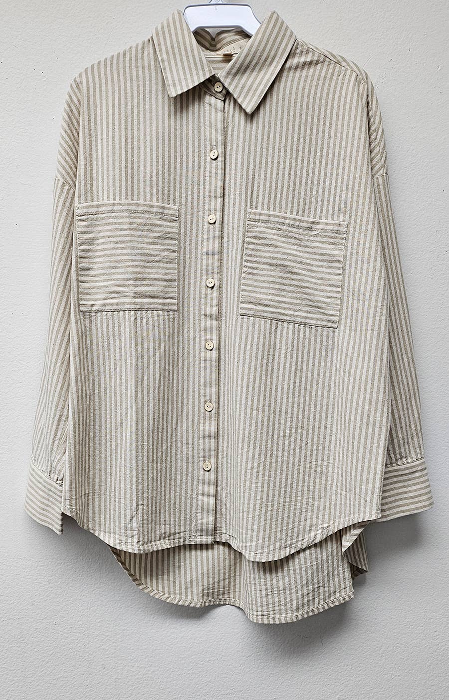 ILLA ILLA - Wholesale Button Down Shirt - Women's - Striped Cotton Shirt Top17