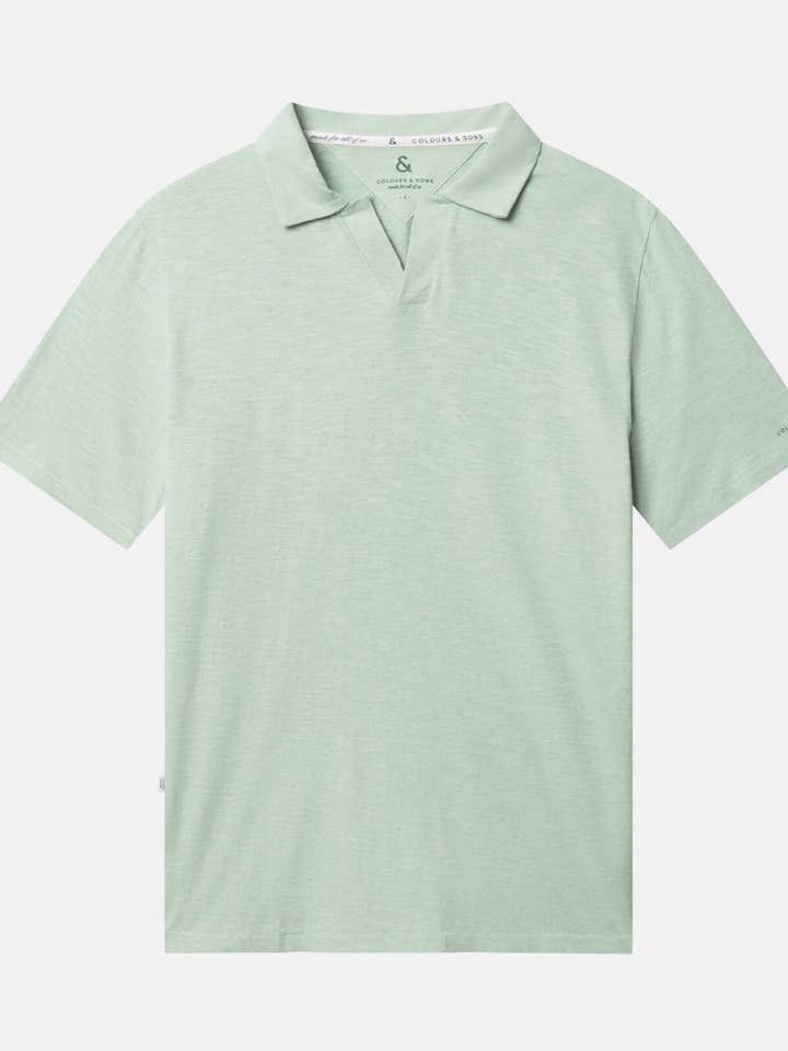 Polo in misto lino - Lime per la vendita all'ingrosso da parte di COLOURS & SONS