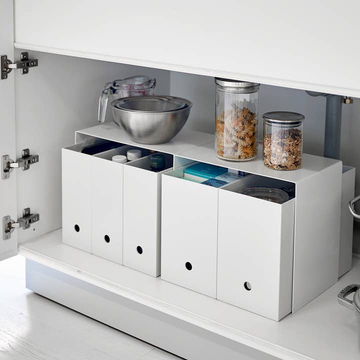 Yamazaki Home - Wholesale Kitchen Storage/Organizer - Tower Riser (Set of 2) - Steel2